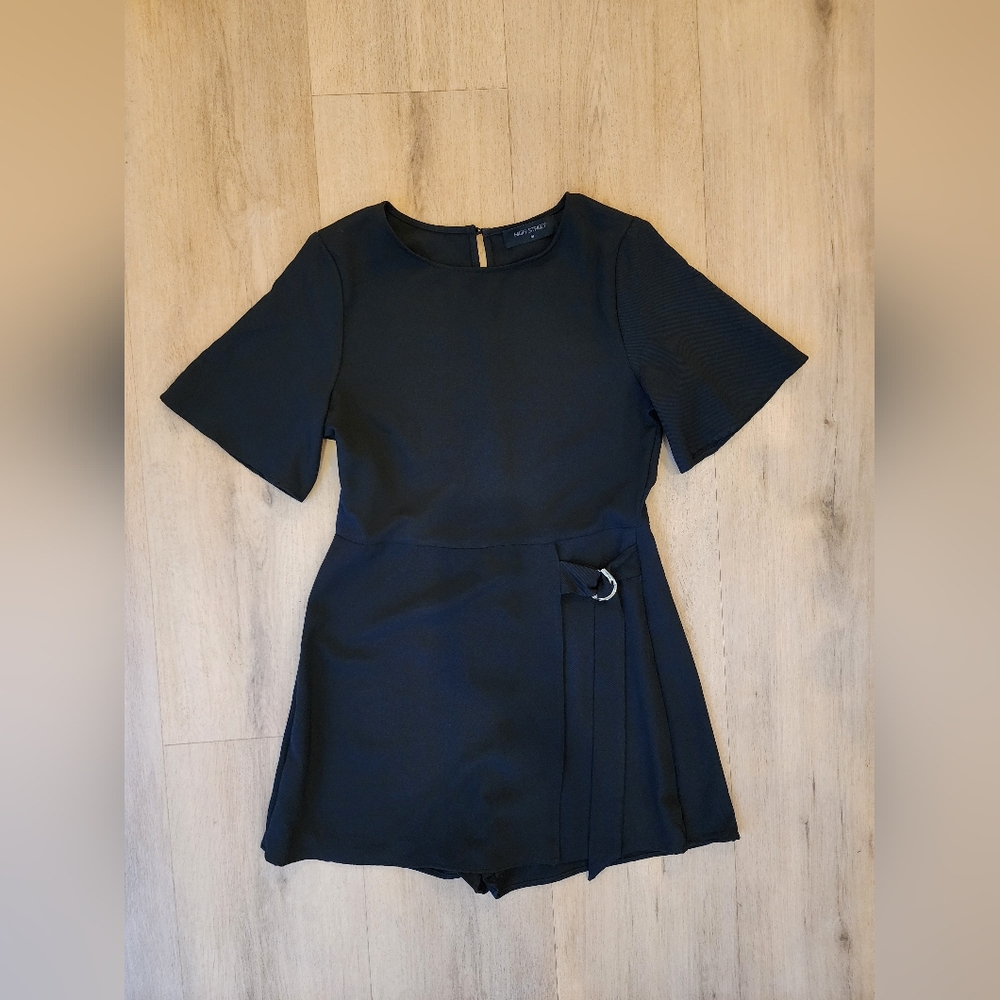 Highstreet Black Romper/Dress with Crew Neck